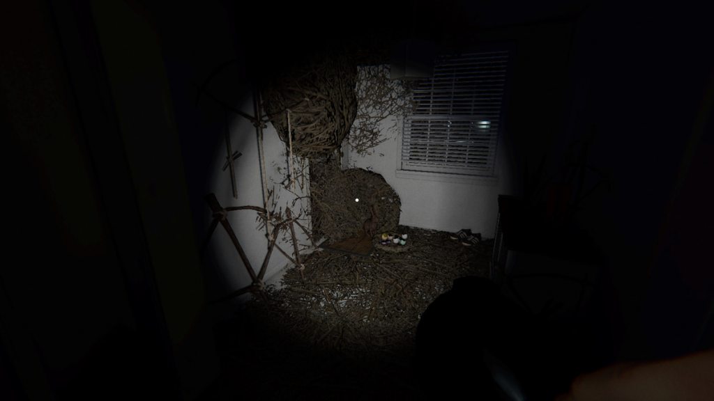 Forest Minion nest by back door at 42 Edgefield Road in Phasmophobia