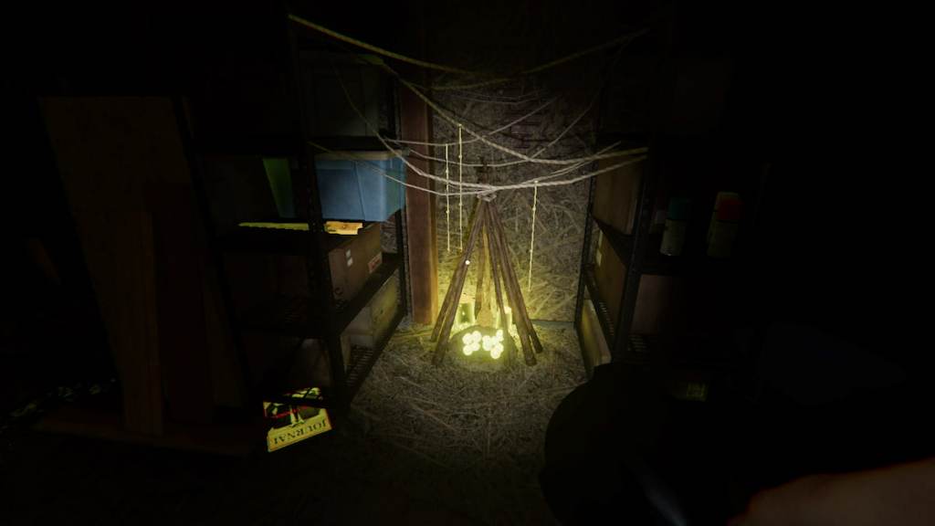 A Forest Minion nest in the basement at 6 Tanglewood Drive in Phasmophobia