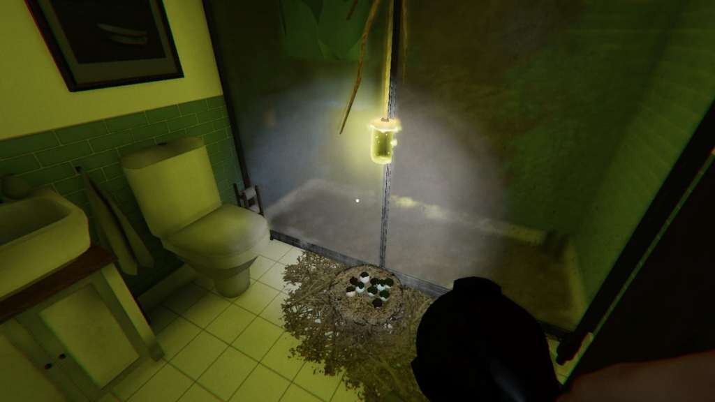 Forest Minion nest in bathroom at Point Hope in Phasmophobia