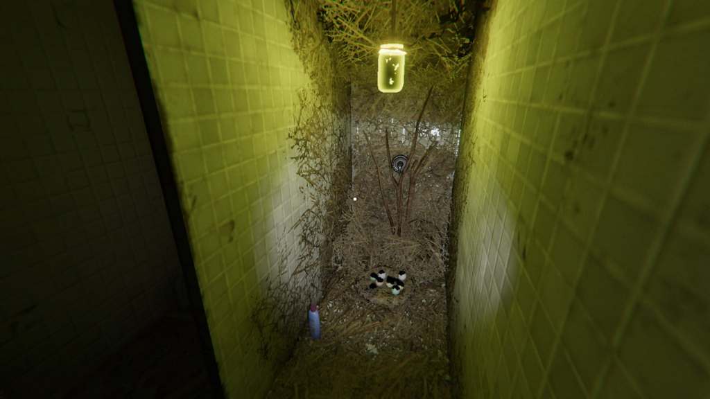 Forest Minion nest in bathroom at Camp Woodwind in Phasmophobia