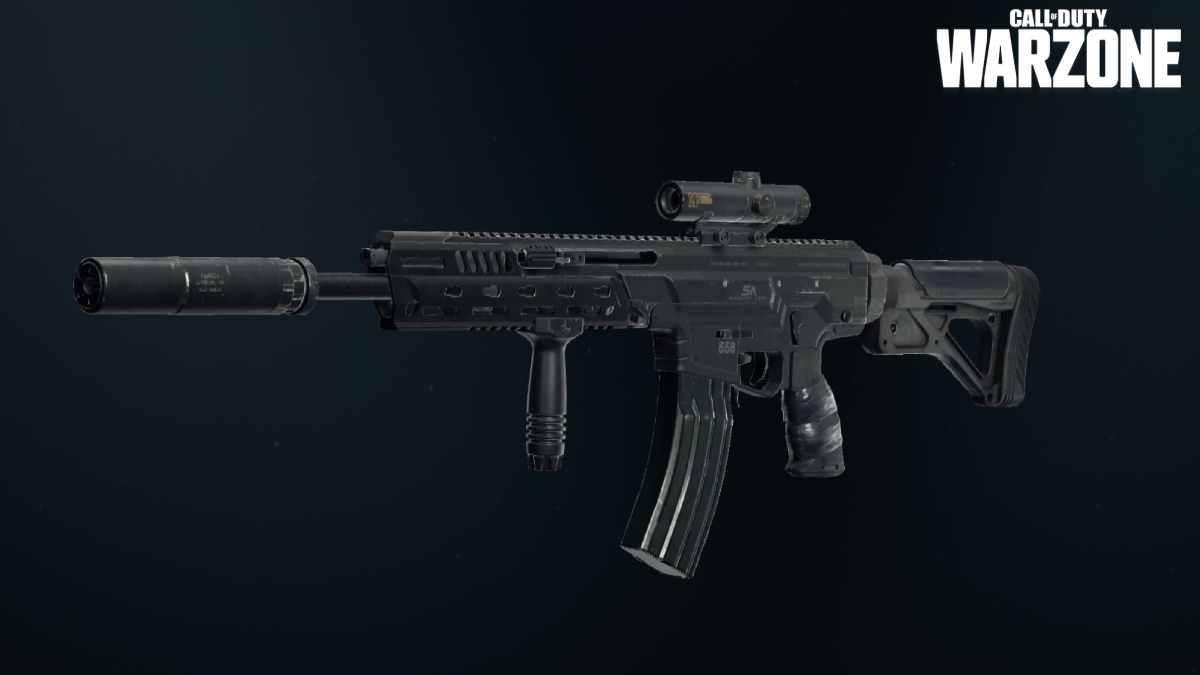 an image of Kilo 141 assault rifle with the Warzone logo on top right