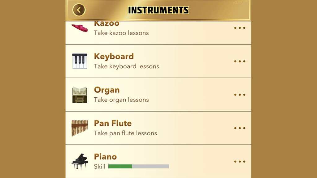 BitLife piano lesson progress bar