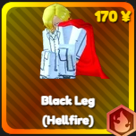 Black Leg (Hellfire) unit from Anime Rangers X Roblox experience