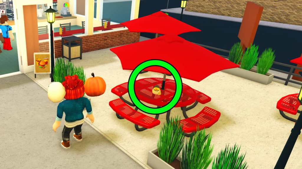 Bloxburg Fast Food Worker duck at Blox Burger