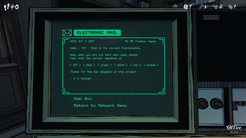 Blue Prince Breaker Box clue in security terminal