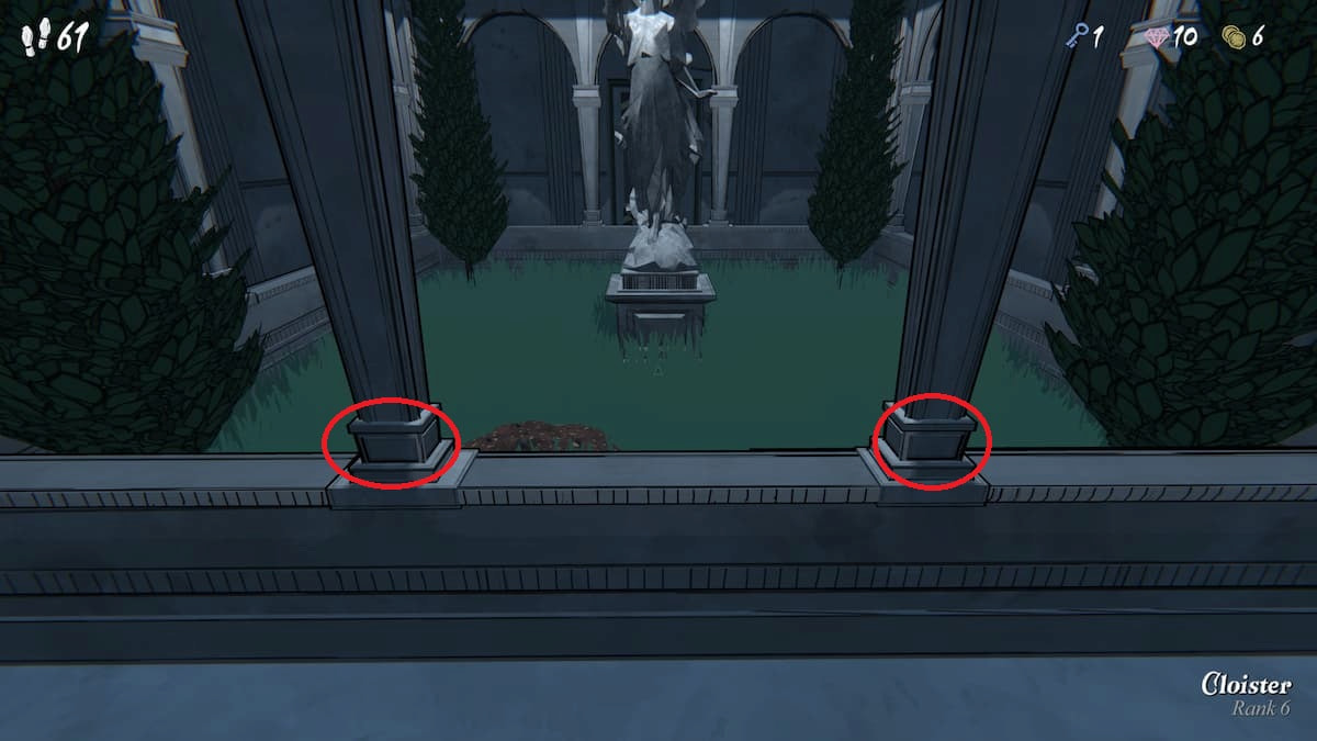 Pillar squares in Cloister