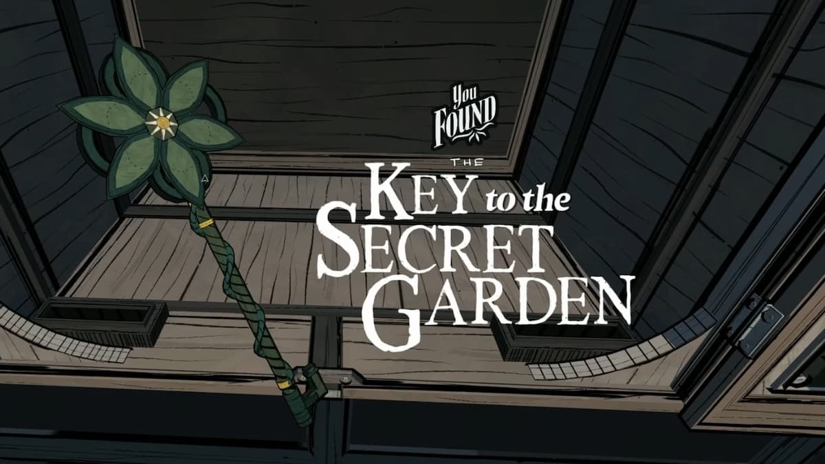 a large green key with leaves around it in blue prince