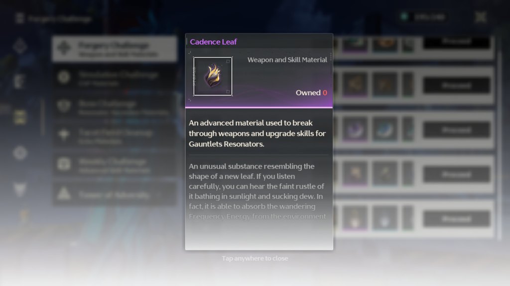 Cadence leaf - Zani skill material in wuthering waves