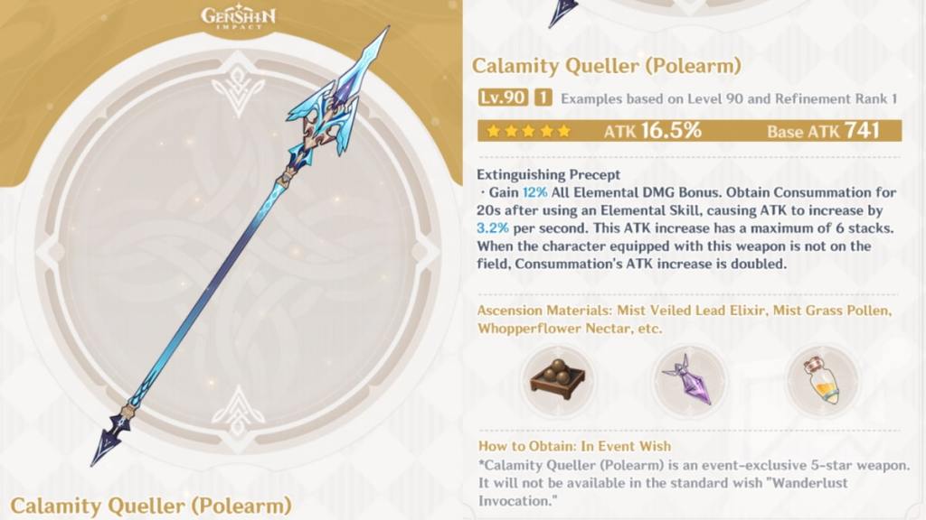 calamity queller genshin impact