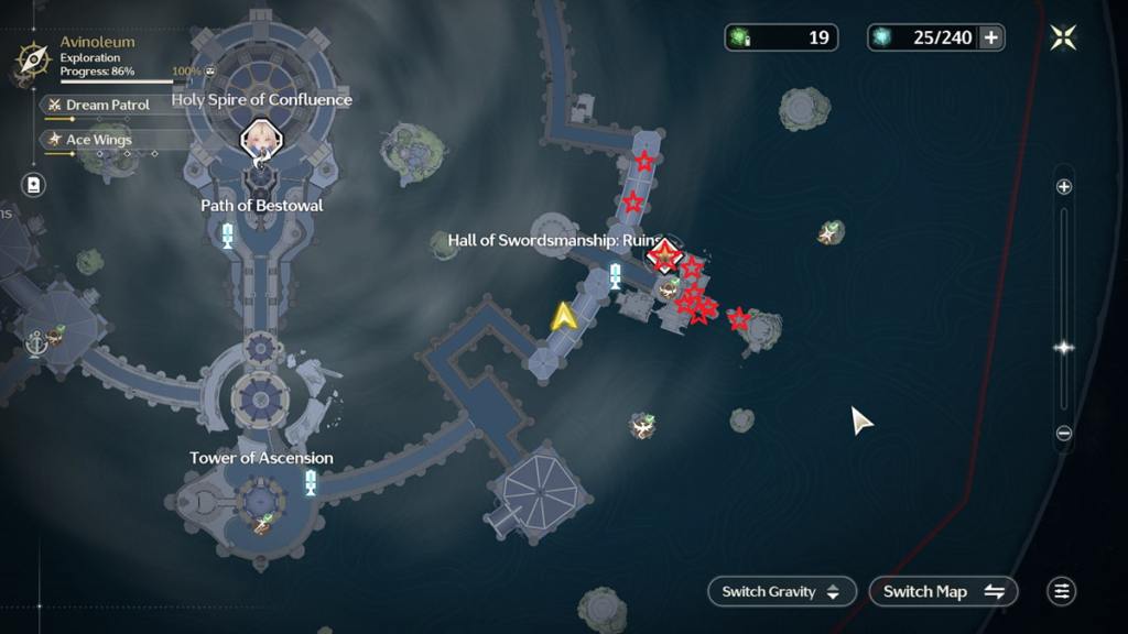 capitaneus locations in Hall of Swordsmanship Ruins