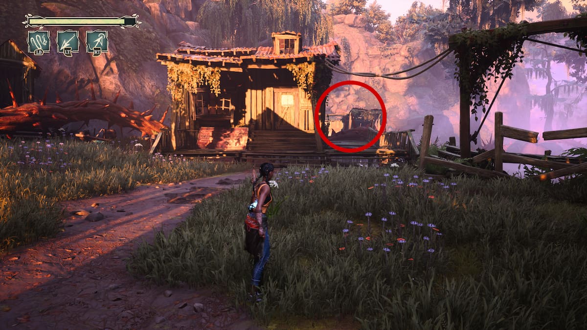 Tin near shack in Chapter 3