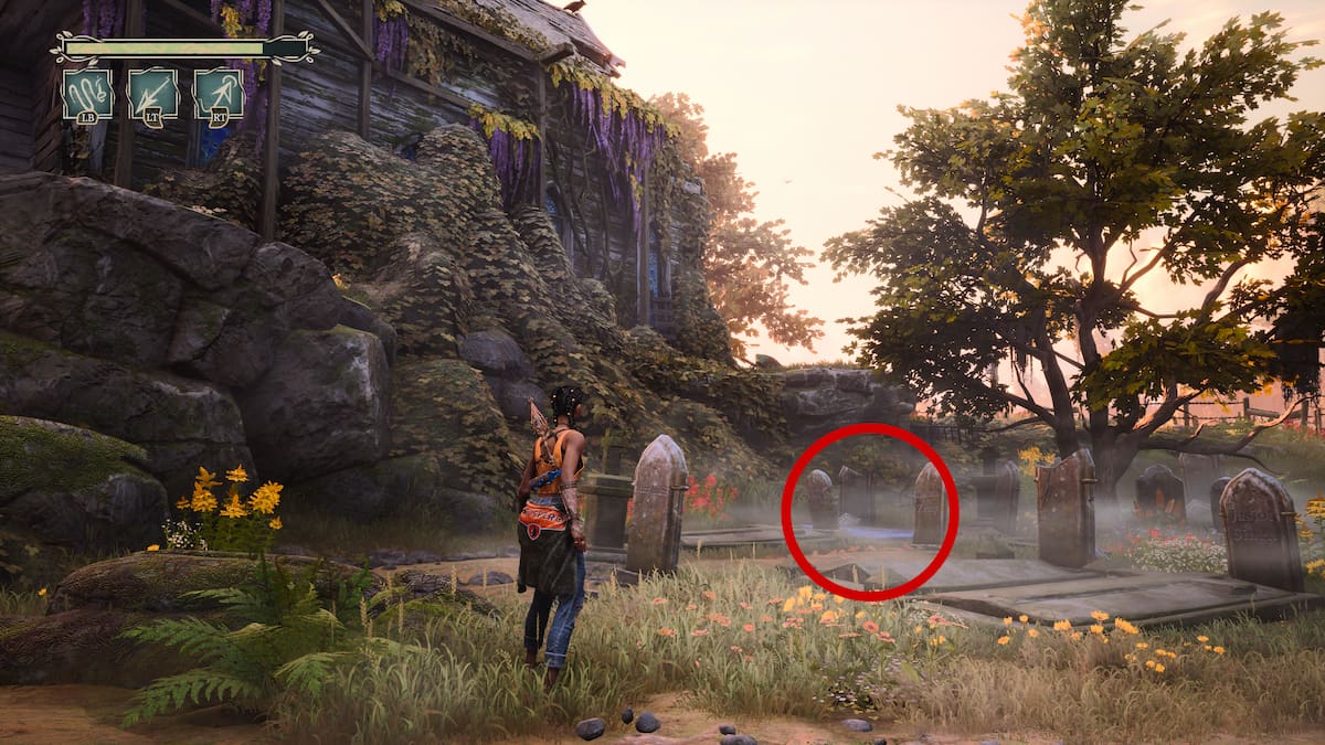 Tin Flip in church graveyard