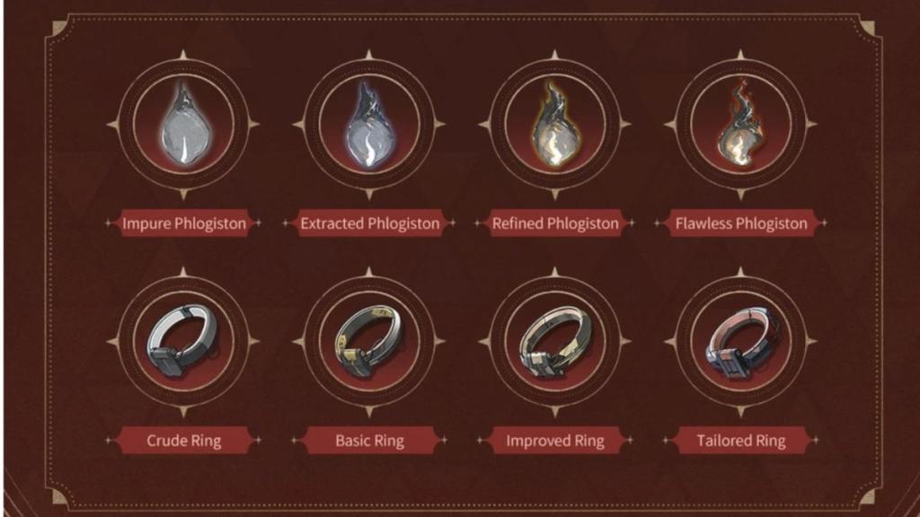 ciaccona signature weapon level up materials