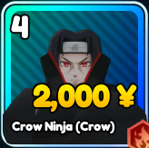 Crow Ninja (Crow) unit from the Anime Rangers X Roblox experience