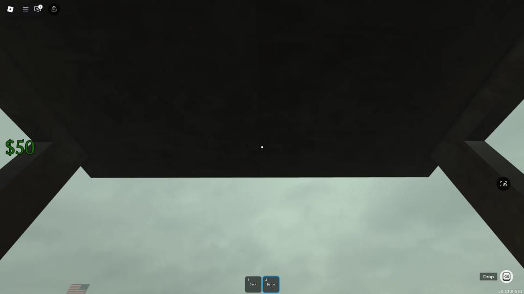 A player showing the correct camera position needed to play the 5th note on the Banjo in Dead Rails Roblox experience