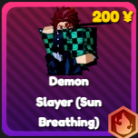 Demon Slayer (Sun Breathing) unit from the Anime Rangers X Roblox experience