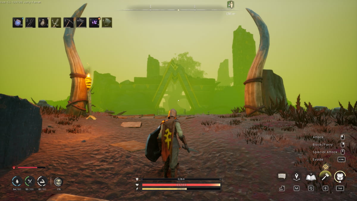 Walking into the castle at Bloodblight Swamp