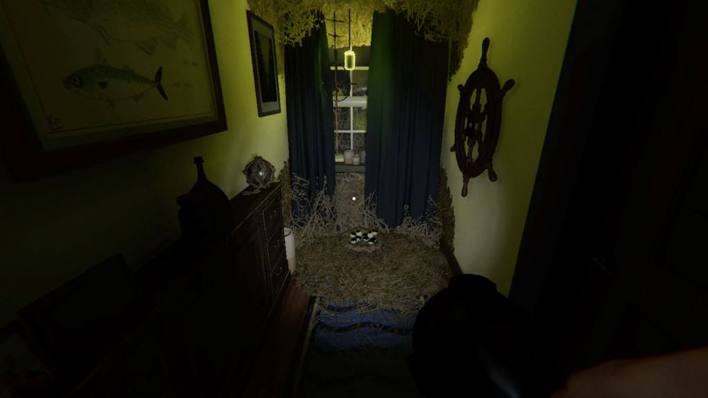 Forest Minion nest in entryway at Point Hope in Phasmophobia
