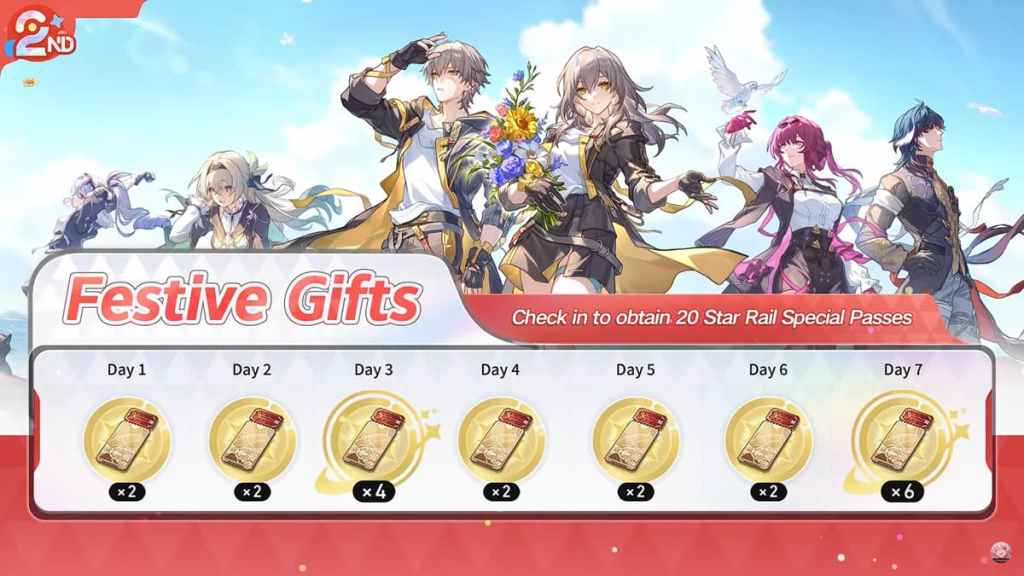 festive gifts hsr 7-day login event