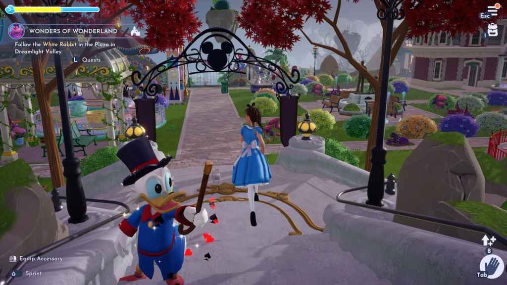 following white rabbit in ddv