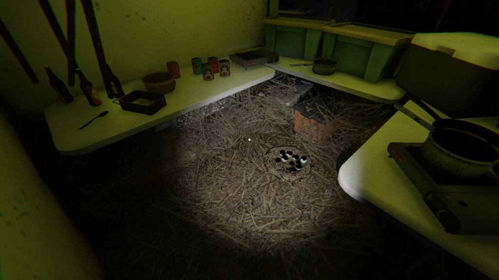 Forest Minion nest in food tent at Camp Woodwind in Phasmophobia