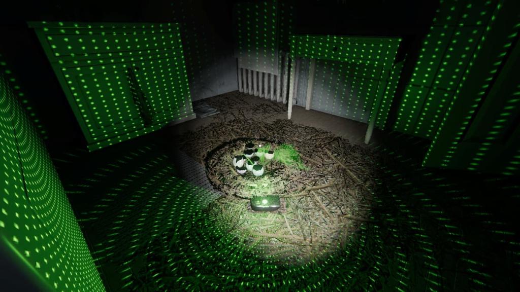 A Forest Minion in a nest in a DOTS Projector in Phasmophobia