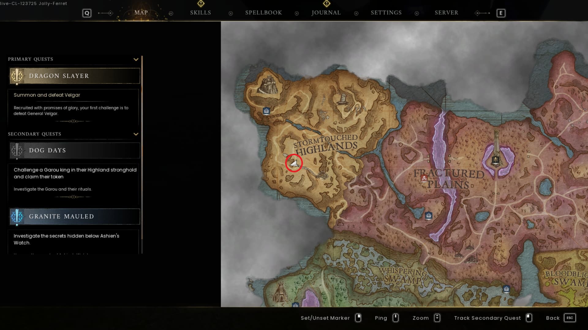 Garou camp map location