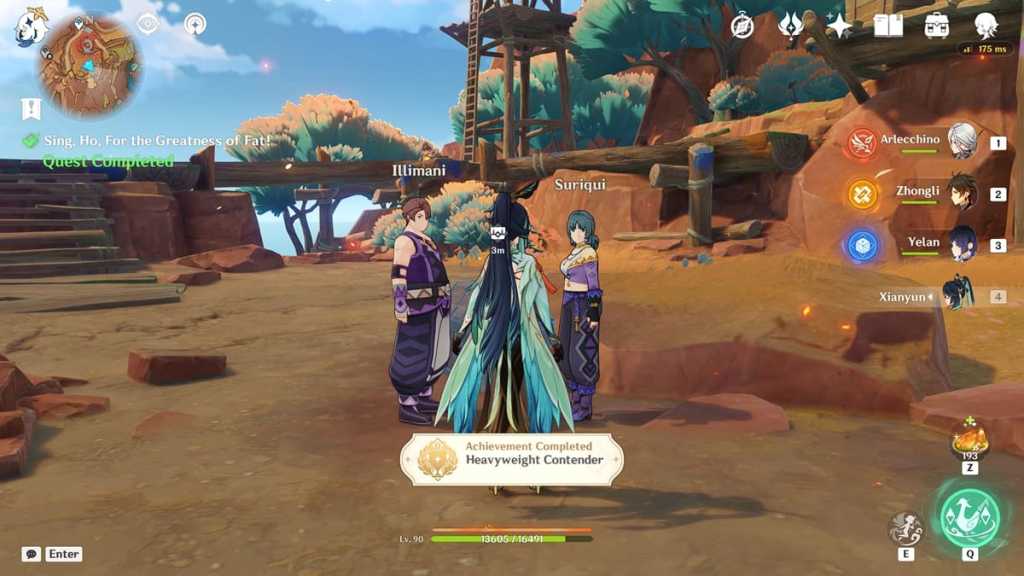 genshin impact heavyweight contender achievement