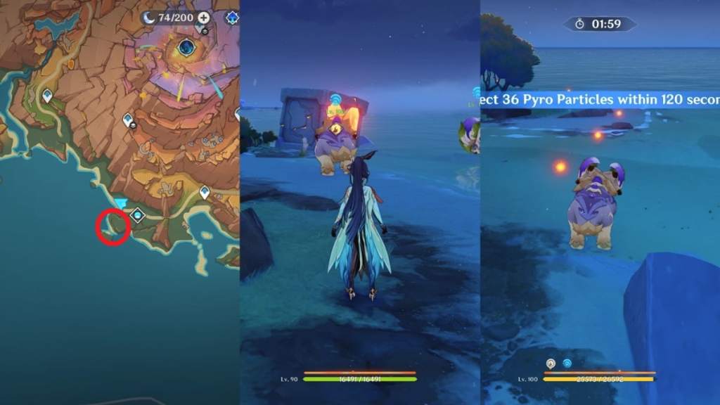 time trial challenge in atocpan for a hidden chest in genshin impact 5.5