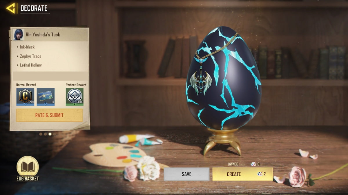 Decorating egg for Rin Yoshida's Task