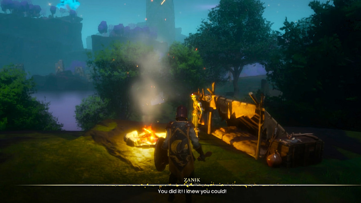 Speaking to Zanik in RS: Dragonwilds