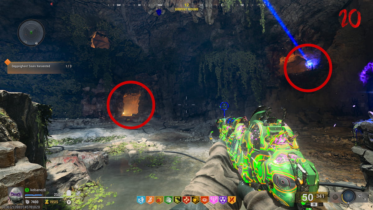 Opening to the second floor of the Serpent Mound