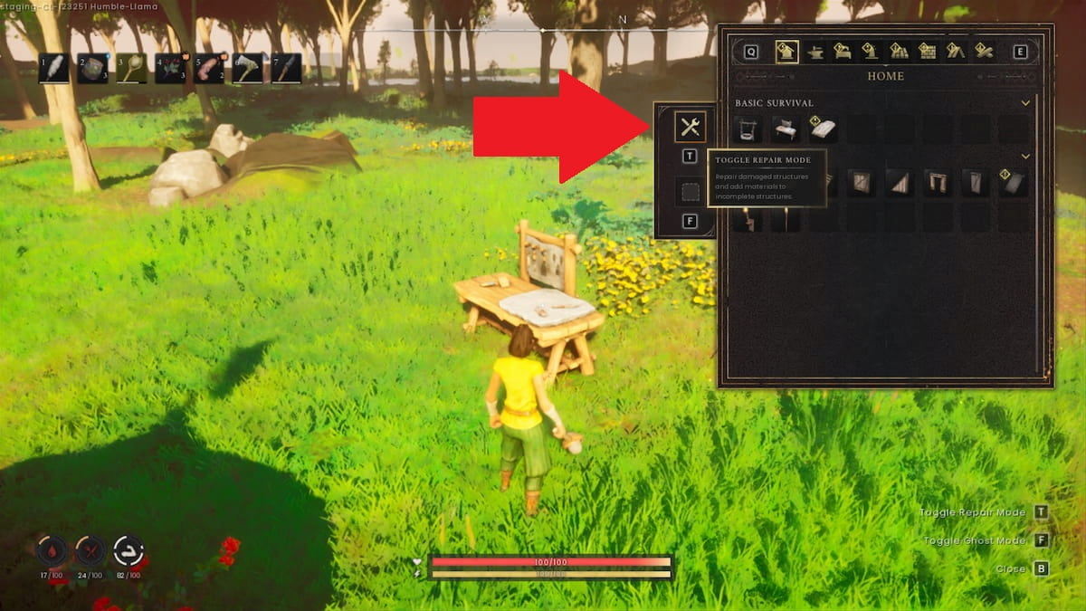 Entering Toggle Repair Mode