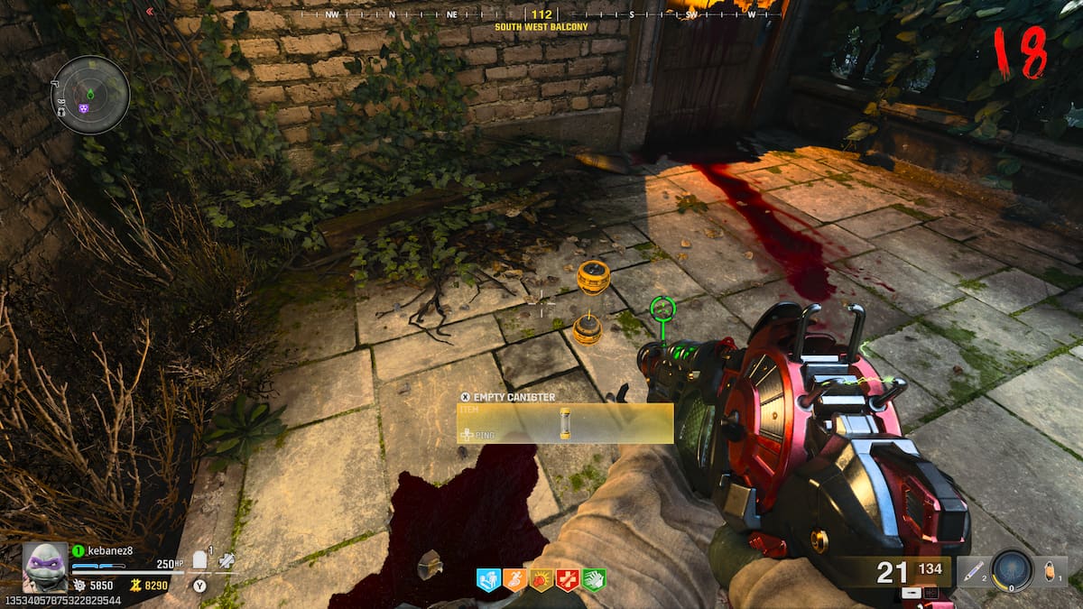 Picking up Empty Canister