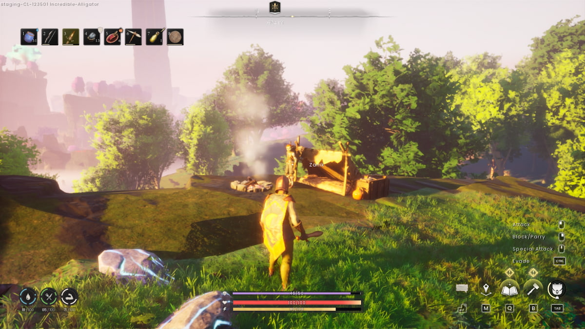 Zanik near campsite in the valley