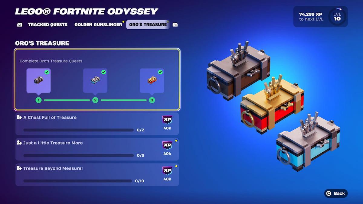 Oro's Treasure Hunt quest