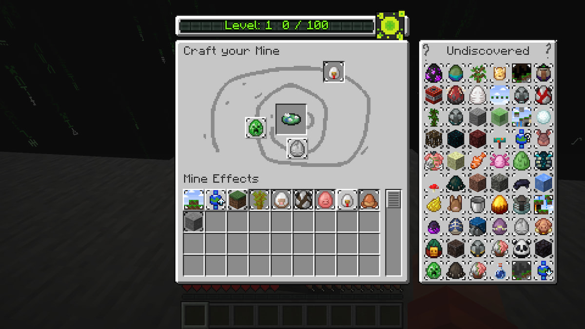 Crafting in the Mine Crafter