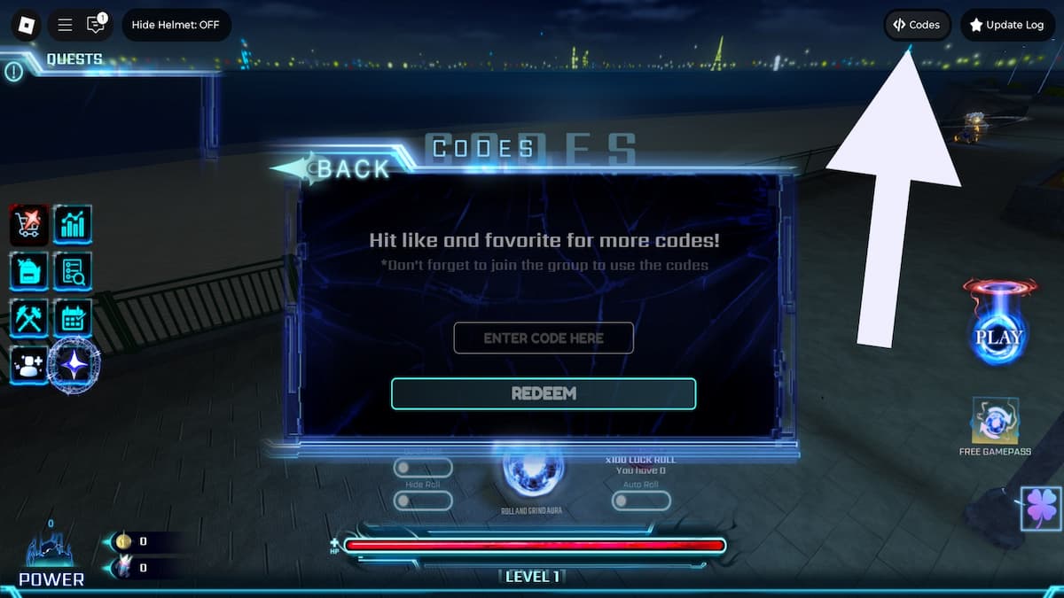 How to redeem codes in Hunters.