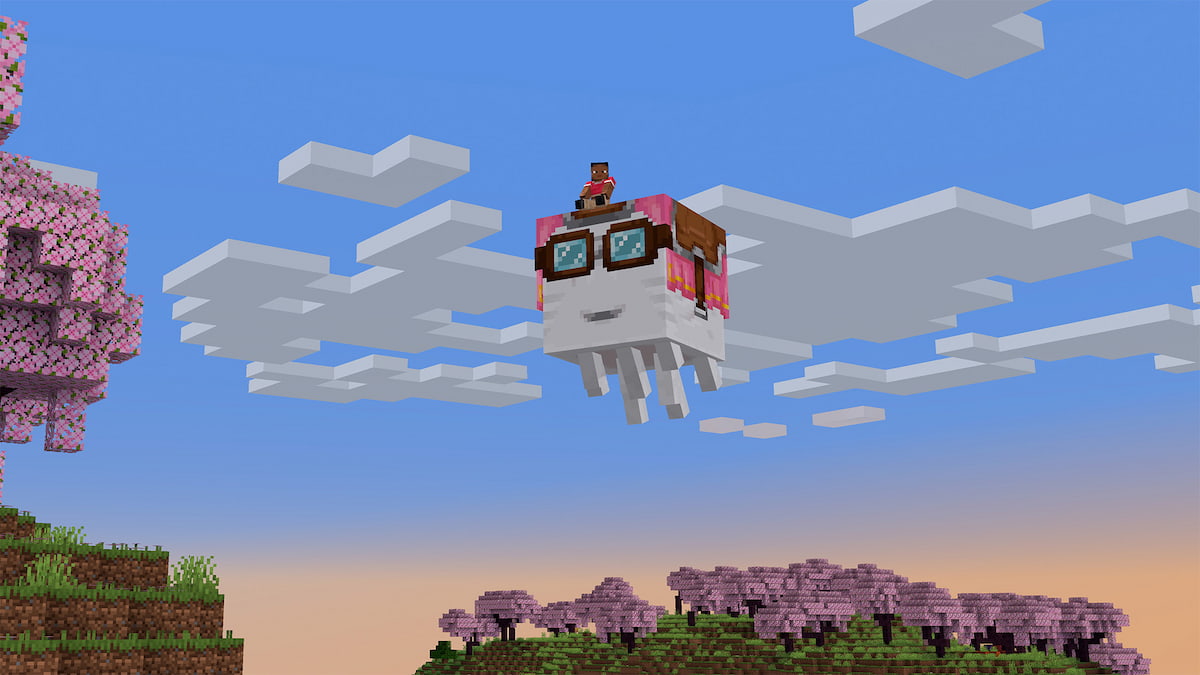 Riding a Happy Ghast