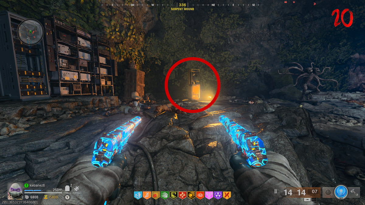 Device to place the Empty Canister in Serpent Mound