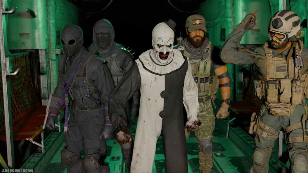 Warzone squad featuring Art the Clown from Terrorizer
