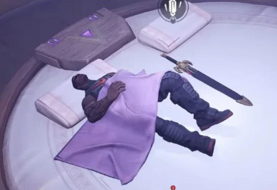 Blade Marvel Rivals sleeping in Wakanda