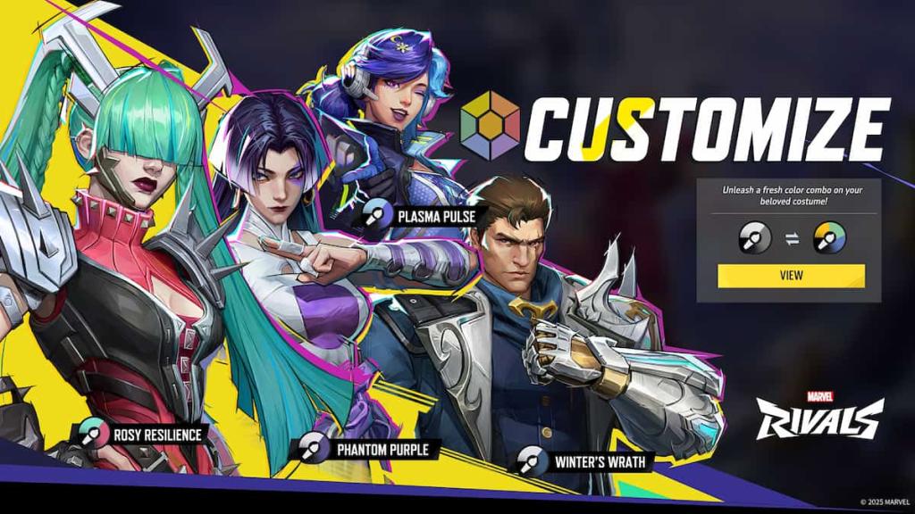 Marvel Rivals costume colors for Magik, Psylocke, Luna Snow, and Winter Soldier