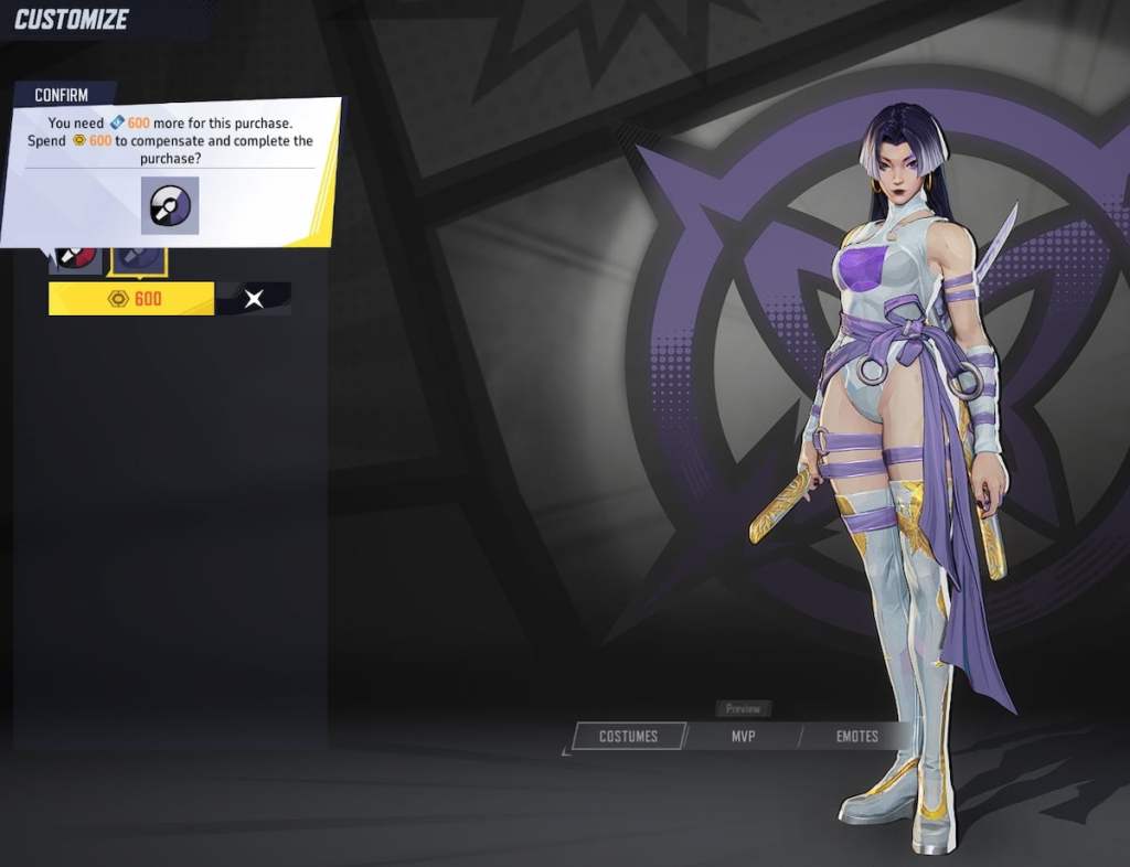 Psylocke color swap on Vengeance skin in Marvel Rivals