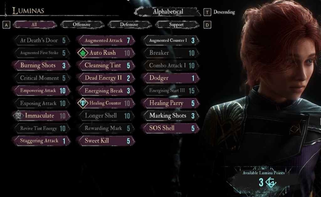 Luminas displayed on stats in Expedition 33.