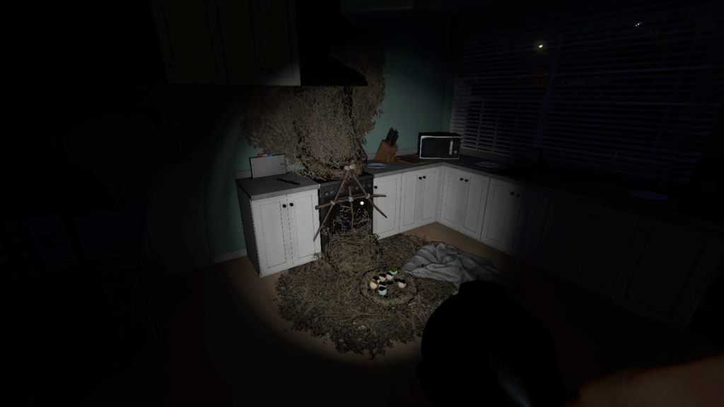 Forest Minion nest in kitchen at 42 Edgefield Road in Phasmophobia