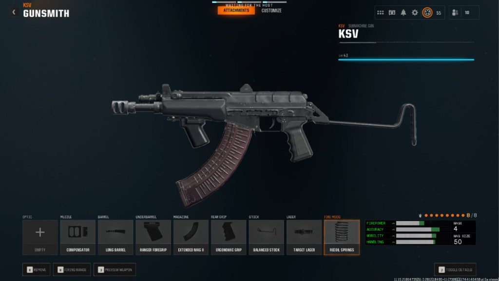 an image of a KSV loadout in Warzone