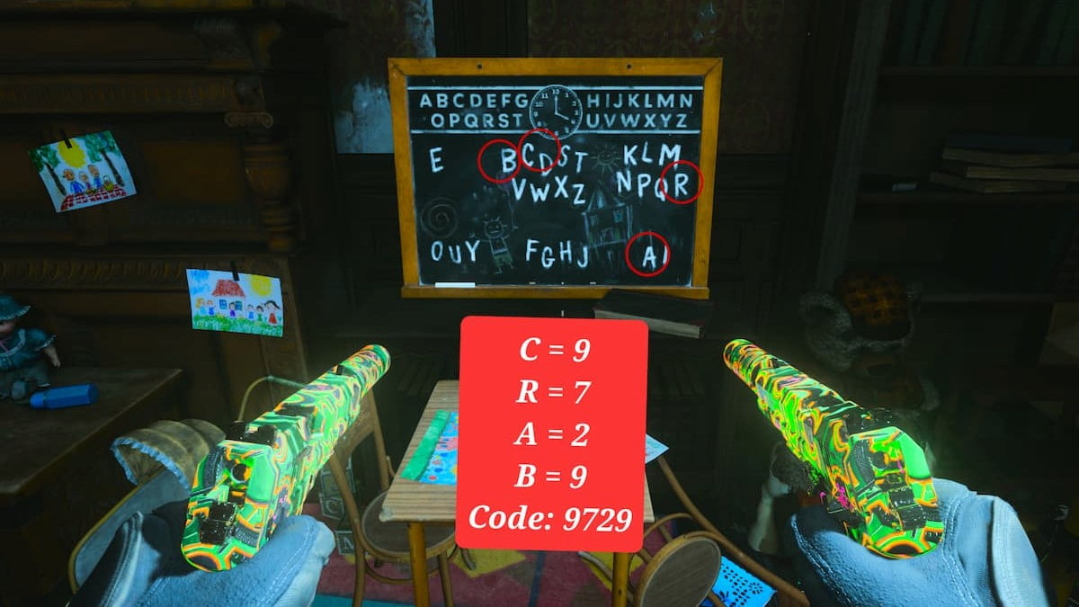 Translating chalkboard codename into numbers 