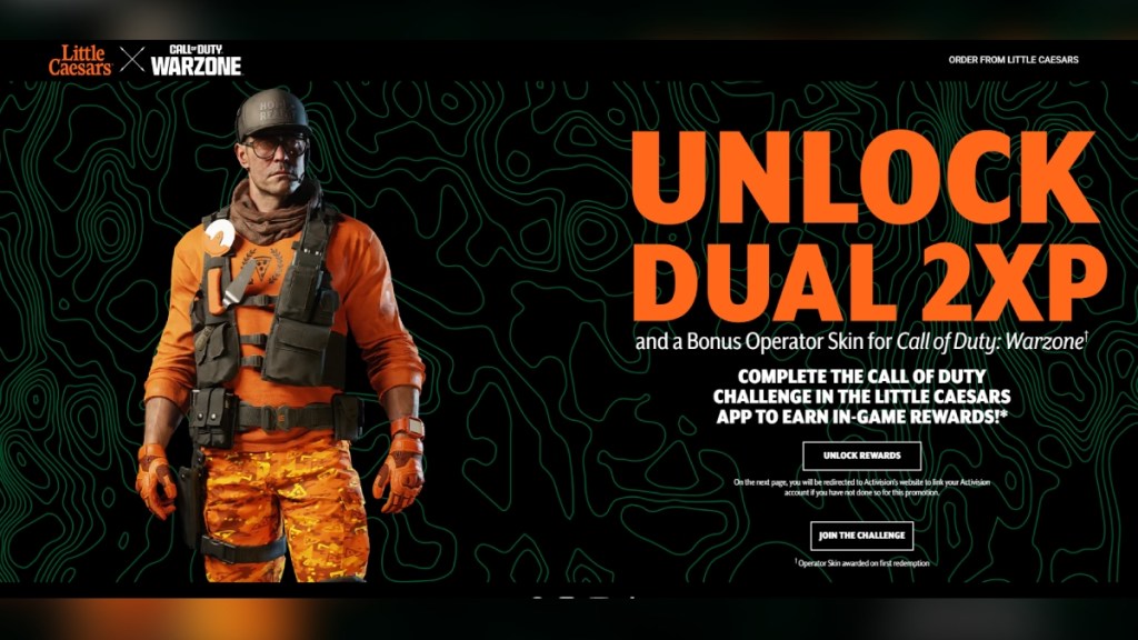 an image of Little Caesars and Warzone promo for Season 3