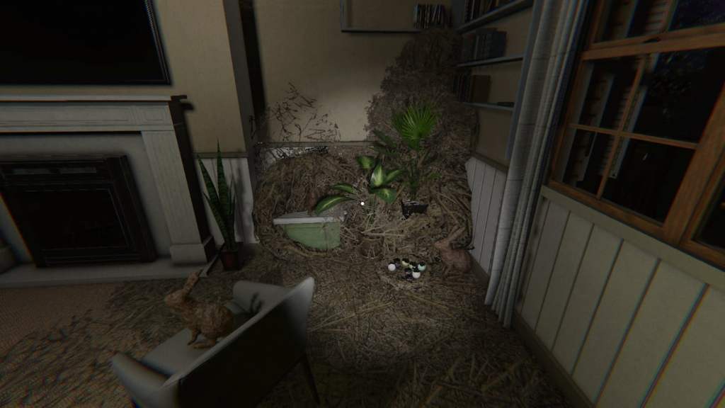 Forest Minion nest in living room at 13 Willow Street in Phasmophobia